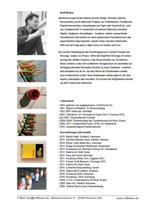 Vorschau der Vita von Rolf Blume
